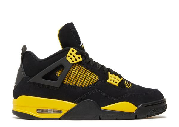 Jordan 4 Retro Thunder – лимитирани маратонки с премиум кожа и черно-жълти акценти