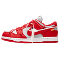 OFF-WHITE x Nike Dunk Low University Red маратонки червени кожа