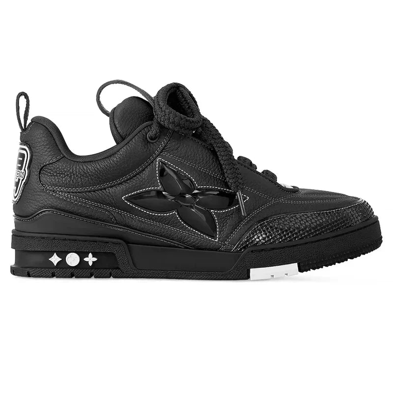 Louis Vuitton LV Skate Grained Leather Trainer Black